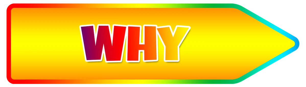 a colorful arrow with the word why on it, featured on pixabay, cartoon strip, commercial banner, y2k design, very hot
