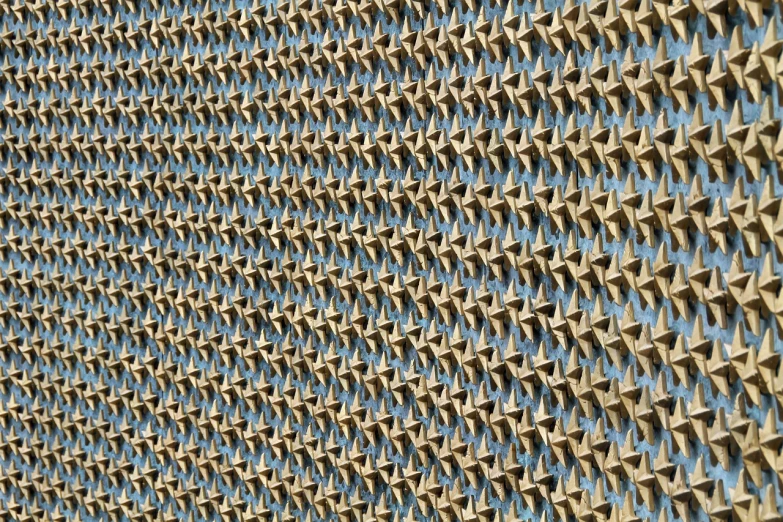 a close up of a building with a blue sky in the background, inspired by Andreas Gursky, op art, camo made of teeth, star sharpness, warm sunshine, stereogram