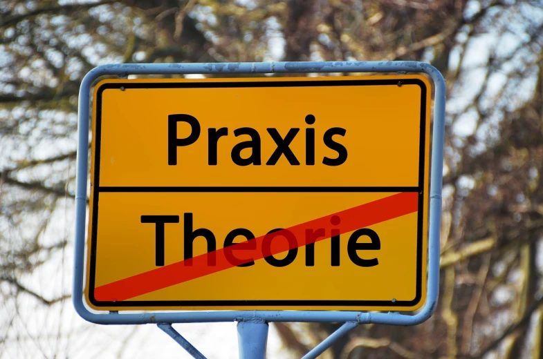 a close up of a street sign with trees in the background, by Thomas Häfner, trending on pixabay, neo-primitivism, fractal of scary dirac equations, toad philosopher the thinker, braavos, theater