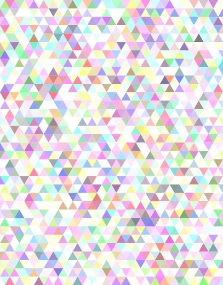 a multicolored pattern of triangles on a white background, generative art, light color, tessellating patterns, no gradients, various backgrounds