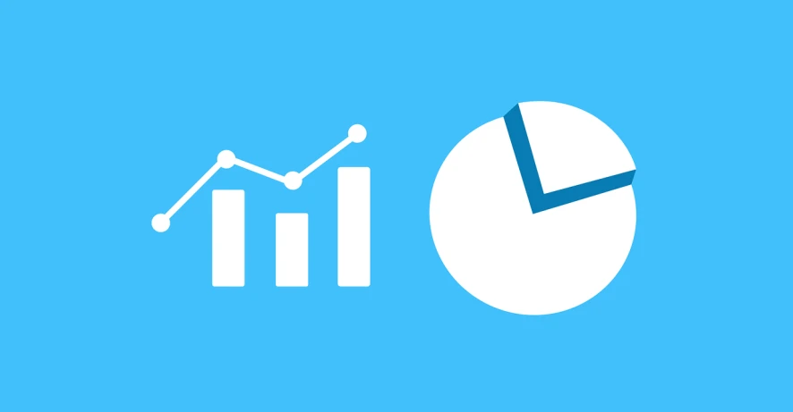 a clock and a chart on a blue background, trending on pixabay, analytical art, flat icon, bar charts, then another, analysis report