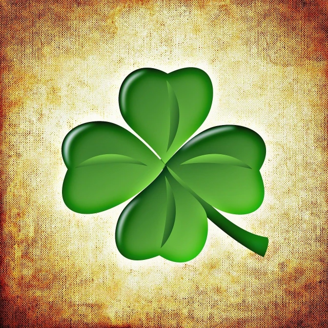 a four leaf clover on a grunge background, symbolism, computer generated, iphone photo, listing image, 7 0 s photo