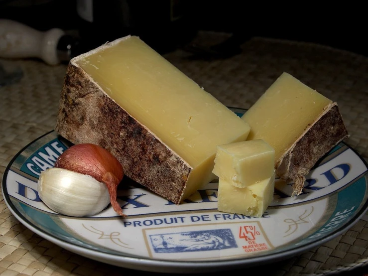a plate topped with cheese and onions on top of a table, a picture, by François Girardon, flickr, old english, long snout, with a soft, amelie poulain