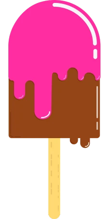 a pink ice cream bar sitting on top of a wooden stick, concept art, inspired by Nyuju Stumpy Brown, conceptual art, amoled wallpaper, vectorised, animation, drops