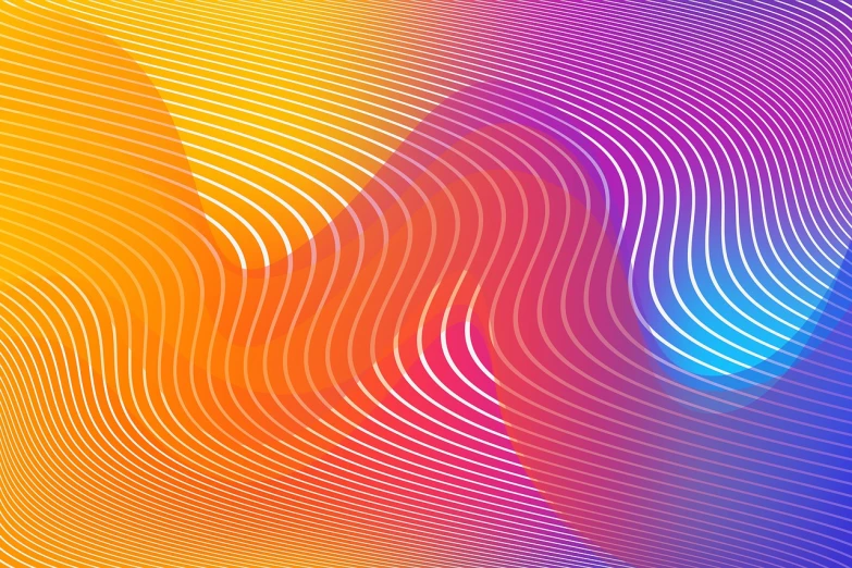 a colorful abstract background with wavy lines, inspired by Gabriel Dawe, trending on behance, abstract illusionism, thick vector line art, 1128x191 resolution, warm color gradient, neon outlines
