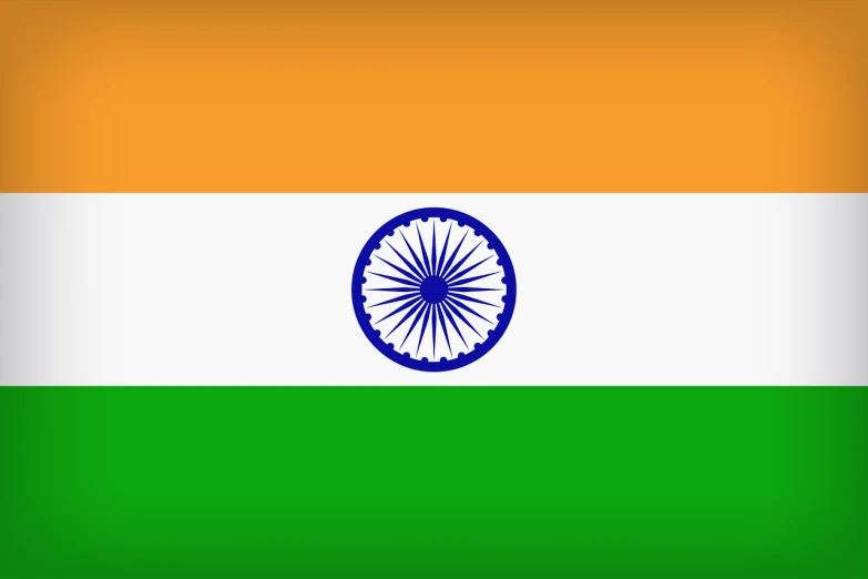 the national flag of india, a digital rendering, by Robert Jacobsen, shutterstock, illustrator vector graphics, trinity, iphone wallpaper, high detail illustration