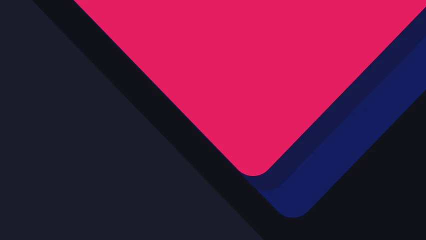 a pink and blue triangle on a black background, trending on pexels, smooth and clean vector curves, material design, iphone 15 background, dark blue and red