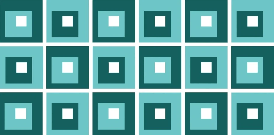 a pattern made up of squares and rectangles, inspired by Josef Albers, trending on pixabay, teals, pixologic top row, uncompressed png, icon pattern