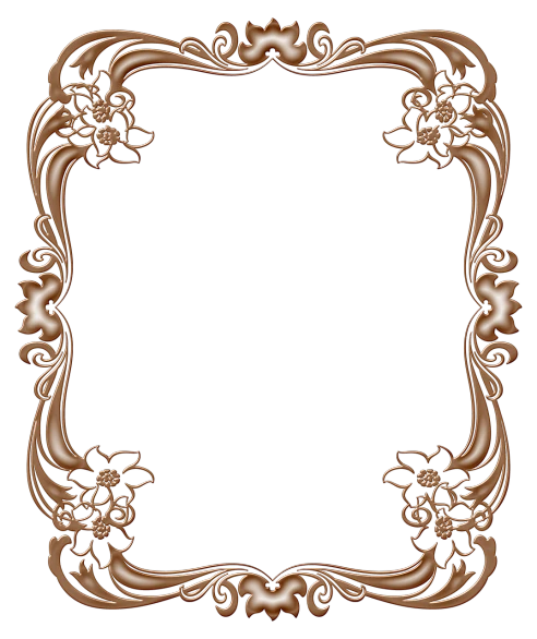 a brown ornate frame on a black background, a digital rendering, zbrush central, art nouveau, 1128x191 resolution, beautiful bone structure, reflections in copper, professional woodcarving