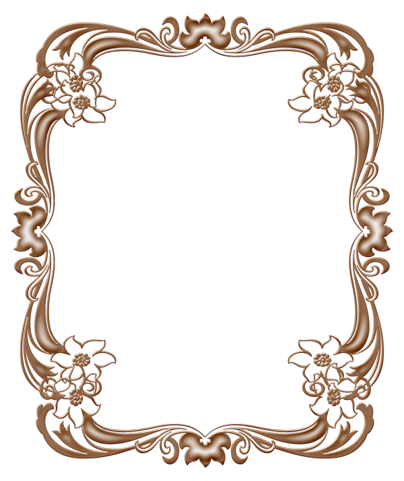 a brown ornate frame on a black background, a digital rendering, zbrush central, art nouveau, 1128x191 resolution, beautiful bone structure, reflections in copper, professional woodcarving