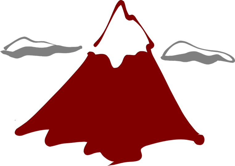 a red cape with mountains in the background, inspired by Tōshūsai Sharaku, reddit, sōsaku hanga, drawn in microsoft paint, an scp anomalous object, black and red only!!!, mt. fuji