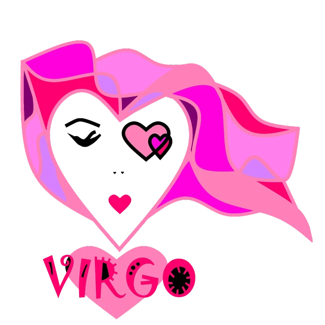 a woman's face in the shape of a heart, vector art, tumblr, in hoc signo vinces, neon pink and black color scheme, libra, very very very very beautiful!!