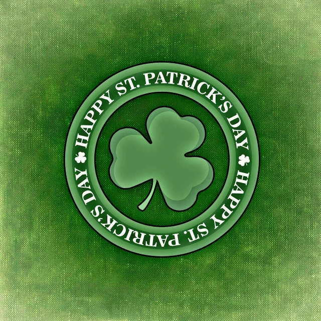 a four leaf clover with the words happy st patrick's day, a digital rendering, inspired by Patrick Adam, shutterstock, 2 0 1 0 photo, wallpaper”, high res photo