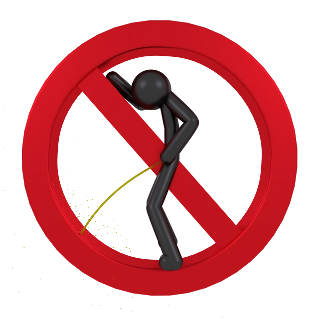 a red stop sign with a stick figure in it, a digital rendering, excessivism, flying dust particles, on a flat color black background, body fitted dart manipulation, siting on a toilet