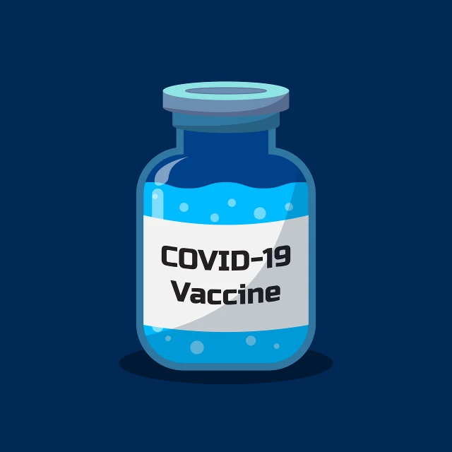 a bottle of covidid vaccine on a blue background, an illustration of, cartoon style illustration, against dark background, link, tanks