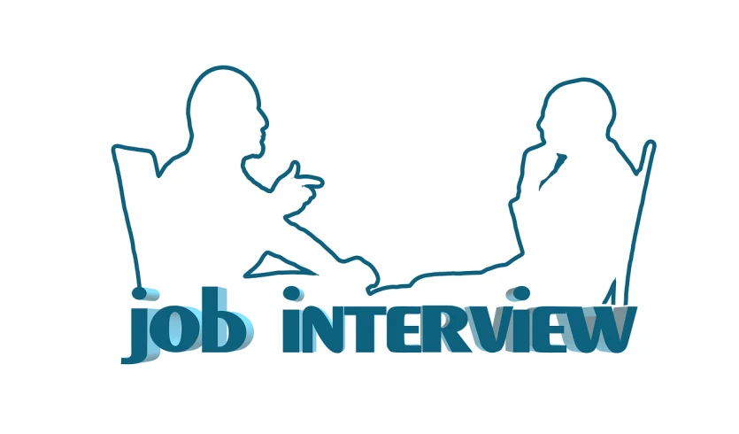 a person sitting in a chair in front of a sign that says job interview, by Joseph Henderson, pixabay, conceptual art, giving an interview, robed figures sat around a table, viewed from above, istockphoto