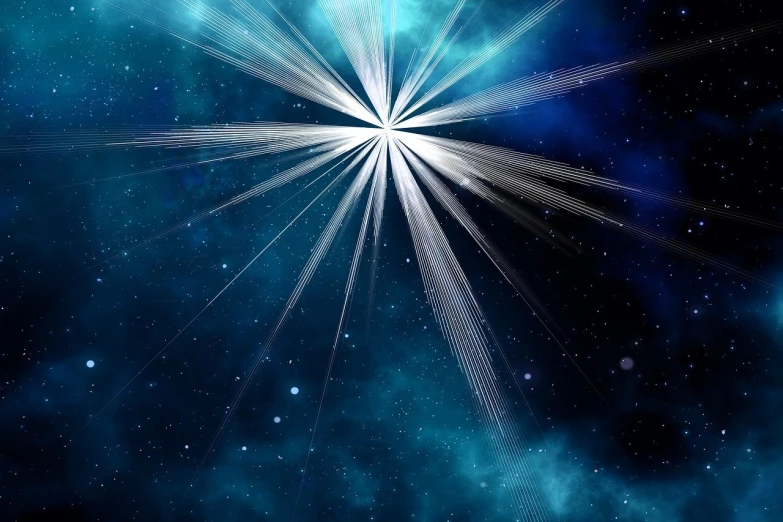 an image of a star burst in the sky, an illustration of, by Eugeniusz Zak, shutterstock, light and space, beautiful iphone wallpaper, mystical cosmic messenger, high quality fantasy stock photo, dramatic white and blue lighting
