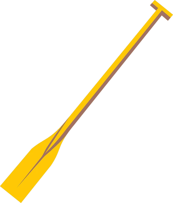 a yellow boat oar on a black background, a screenshot, inspired by Masamitsu Ōta, a wooden, no long neck, a large, basic