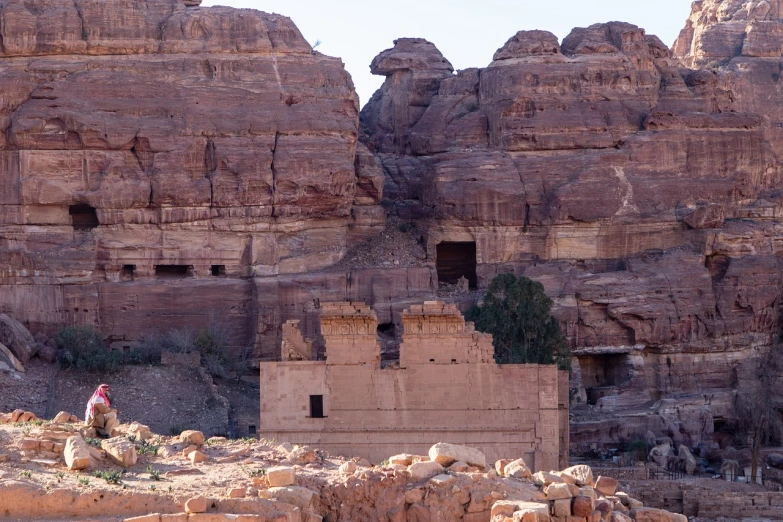 a couple of people that are standing in the dirt, a detailed matte painting, by Dietmar Damerau, shutterstock, castles and temple details, portrait of bedouin d&d, detailed zoom photo, stock photo