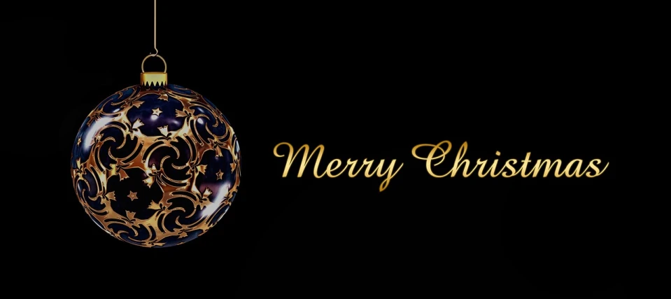 a blue and gold christmas ornament on a black background, cgsociety, digital art, banner, avatar image, cartier, merry england