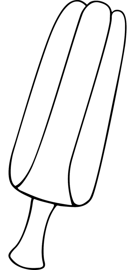 a black and white line drawing of a popsicle, lineart, by Maxwell Bates, deviantart, ascii art, phone wallpaper, fluid bag, dark. no text, large vertical blank spaces