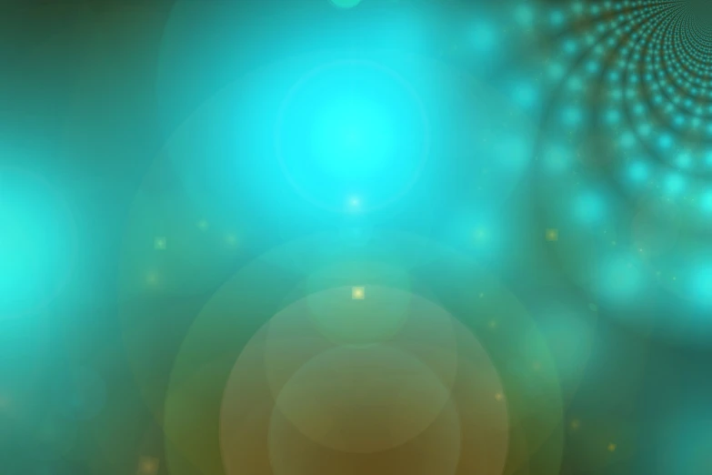 a close up of a blurry background with circles, digital art, inspired by Agnes Lawrence Pelton, light and space, glowing hue of teal, sparkles and sun rays, translucent orbs, holy light halo