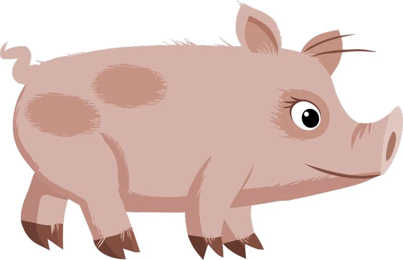 a cartoon pig standing in front of a black background, a digital rendering, pixabay, mingei, guinea pig looking up at the sky, pallid skin, thumbnail, cuaxolotl