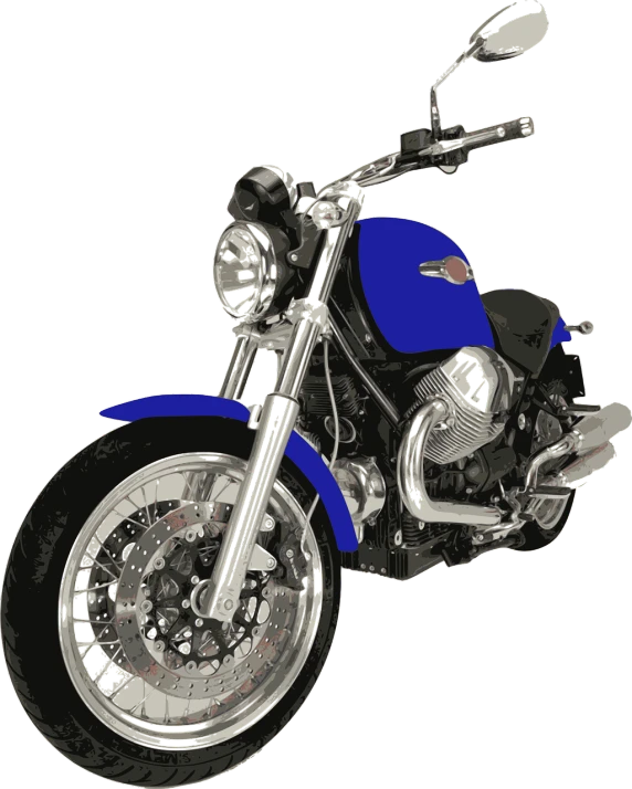 a close up of a motorcycle on a black background, vector art, by Derek Hill, pixabay, cobra, all dark blue metal, 3 d render n - 9, digitally colored, sky line