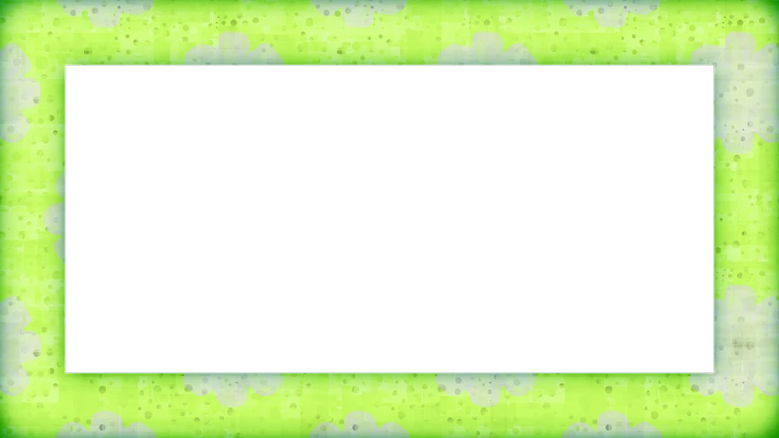 a black picture frame sitting on top of a green background, video art, space fractal gradient, background bar, butter, bubble background