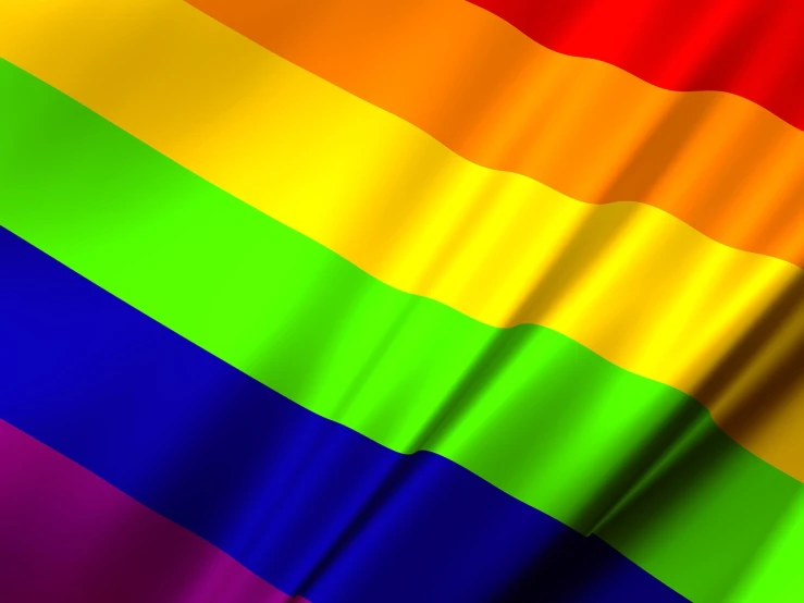 a rainbow flag waving in the wind, by David Burton-Richardson, shutterstock, digital art, 3 d close - up, vertical wallpaper, in a colorful tent, dsrl photo