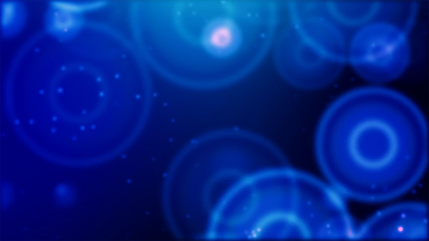 a blue background with circles and stars, by Joe Sorren, light and space, hd footage, smooth in _ the background, nebulas swirls, blurry footage