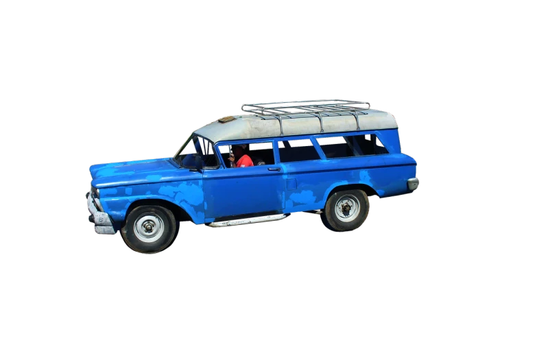 a close up of a toy car on a black background, a colorized photo, by Jan Rustem, photorealism, with a roof rack, blue paint on top, hillbilly, chilean