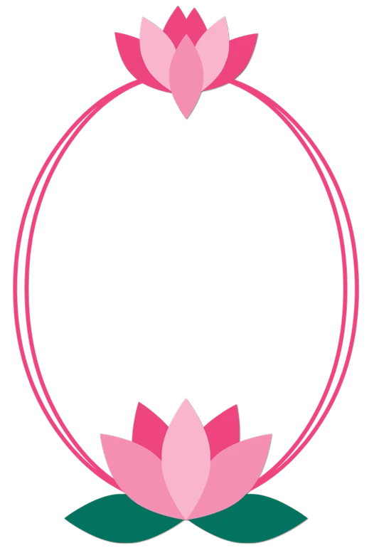 a pink flower in a circle on a black background, a digital rendering, pexels, art nouveau, lotus floral crown girl, stop frame animation, logo without text, rectangular
