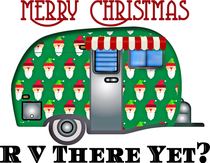 an image of a merry christmas camper, a photo, avatar image, ebay photo, illustration!, iphone photo