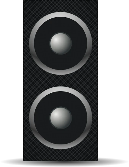 a pair of speakers sitting on top of a table, vector art, by Joseph Raphael, computer art, dark gray background, iphone photo, metallic buttons, vertical wallpaper