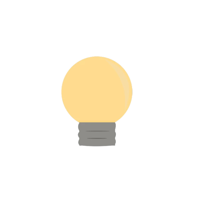 a light bulb on a black background, concept art, by Ivan Trush, minimalism, no gradients, yellowish full moon, game icon asset, flash animation