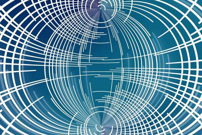 a computer screen with a spiral design on it, an abstract drawing, abstract illusionism, detailed grid as background, indigo background, cobweb, mobile wallpaper