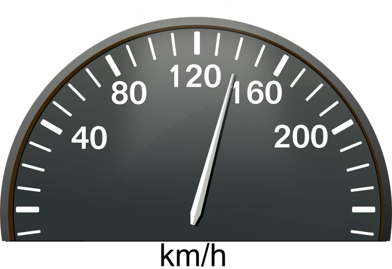 a close up of a speedometer on a black background, by Matt Cavotta, pixabay, digital art, isolated on white background, no gradients, 100k, sitting in ten forward