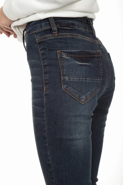 a close up of a person wearing a pair of jeans, renaissance, anja millen, top and side view, extreme hight detail, catalog photo