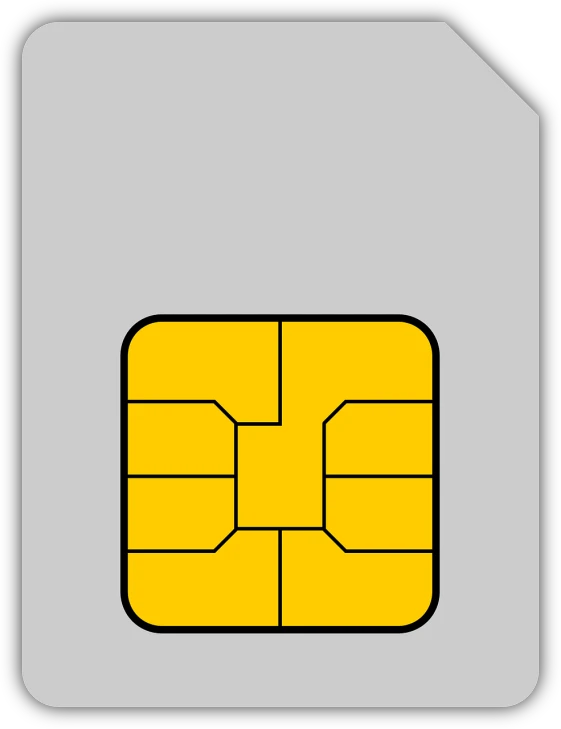 a sim card on a white background, an illustration of, by Shinji Aramaki, shutterstock, computer art, flat grey color, black. yellow, flat vector graphic, cell phone photo