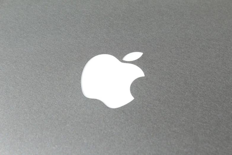 a close up of an apple logo on a laptop, flickr, hyperdetailed!, bottom - view, matte photo, image