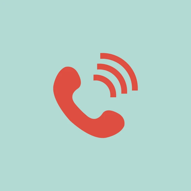 a red phone sitting on top of a blue surface, vector art, pastel tone, minimalistic logo, sound, vintage color