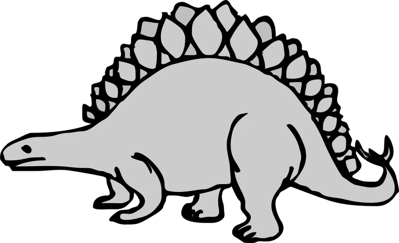 an image of a dinosaur on a black background, pixabay, hurufiyya, black on white line art, ferrofluid, tail fin, ms paint drawing