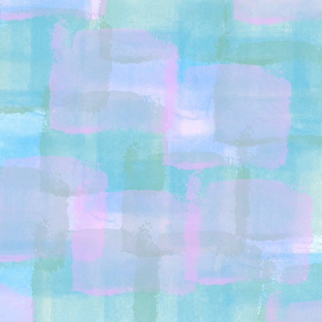 a painting of blue, pink and green squares, a pastel, tumblr, color field, watercolor painting style, graffiti _ background ( smoke ), japan watercolour, pale cyan and grey fabric