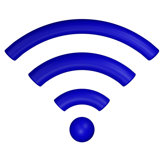 a blue wifi icon on a black background, art deco, 2 0 1 0 photo, highly rendered, foam, accurate depiction