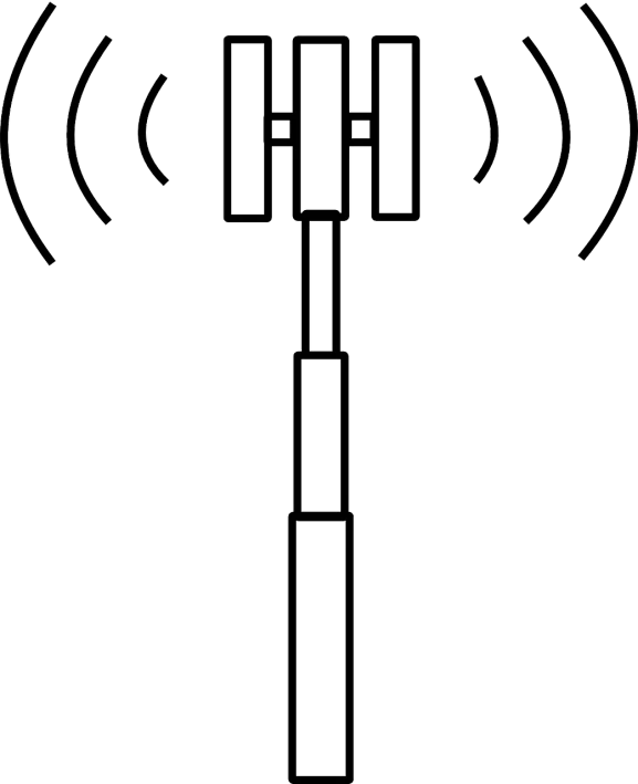 a black and white image of a radio antenna, lineart, by Andrei Kolkoutine, shutterstock, of a lightsaber hilt, cell phone, svg illustration, spears