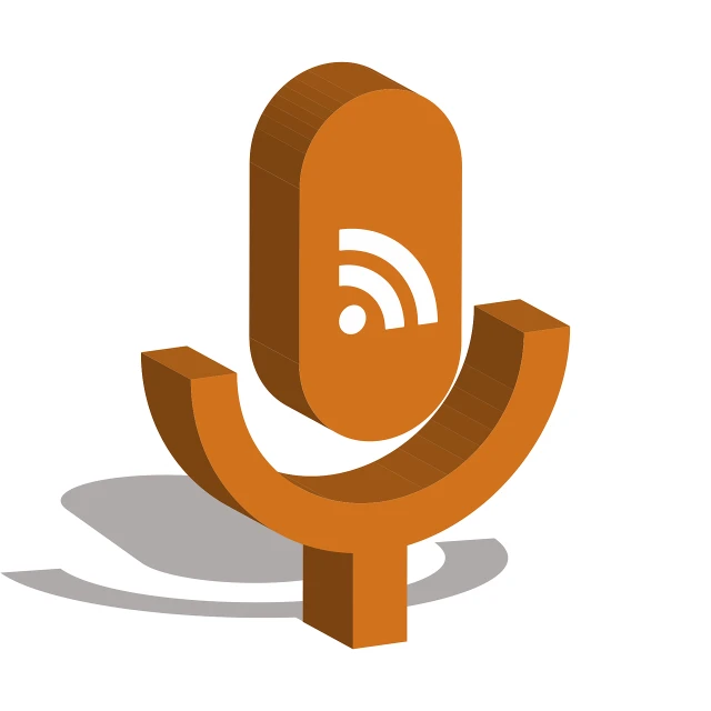 a close up of a microphone on a white background, an illustration of, shutterstock, figuration libre, long orange hair floating on air, wifi icon, no text, overecast