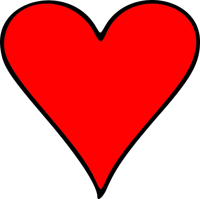 a red heart on a white background, a picture, pixabay, hurufiyya, cartoonish and simplistic, no gradients, line drawn, looking left