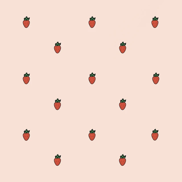 a pattern of strawberries on a pink background, a picture, by Maeda Masao, tumblr, minimalism, on a pale background, burberry, dotting, simple cartoon style