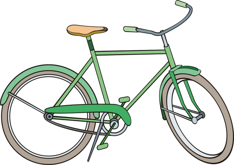 a green bicycle on a black background, a digital rendering, pixabay, minimalism, vintage - w 1 0 2 4, from yowamushi pedal, various colors, student